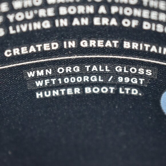 $225 Hunter Original Tall Gloss Waterproof Rain Boot Snow DARK SLATE 8 (G5) - Picture 12 of 12